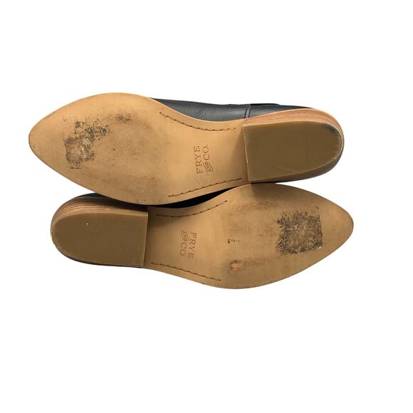 Frye & Co Womens Rubie Zip Bootie Size 8 Black Leather Ankle Boot Suede 70733 - Picture 10 of 10